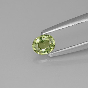0,28 ctw natürlicher grüner Demantoid, Oval Schliff, VVS