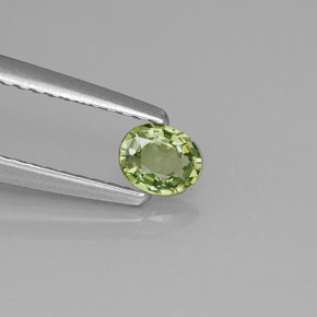 0,28 ctw natürlicher grüner Demantoid, Oval Schliff, VVS