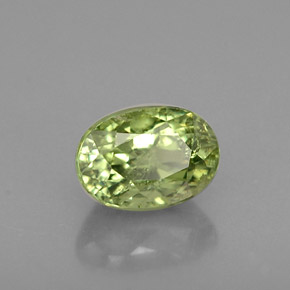 0,80 ctw natürlicher grüner Demantoid, Oval Schliff, VS-SI