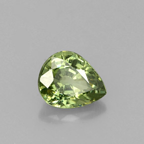 0,66 ctw natürlicher grüner Demantoid, Birnenform, VS