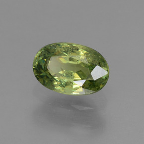 0,66 ctw natürlicher grüner Demantoid, Oval Schliff, VS