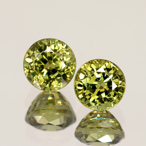  ct natürliche grüner Demantoid-Edelsteine, Rundschliff, VS