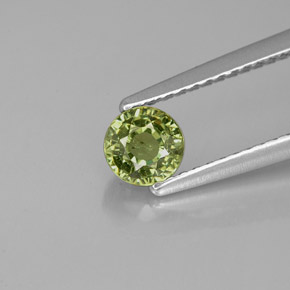 0,61 ctw natürlicher grüner Demantoid, Rundschliff, VS-SI
