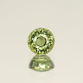 0,45 ctw natürlicher grüner Demantoid, Rundschliff, VVS-VS