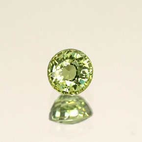 0,45 ctw natürlicher grüner Demantoid, Rundschliff, VVS-VS
