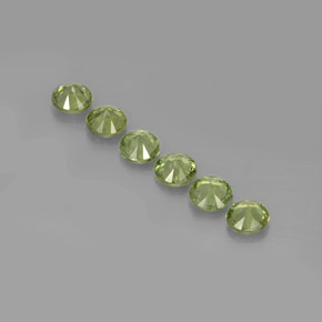  ct natürliche grüner Demantoid-Edelsteine, Rundschliff, VVS-VS