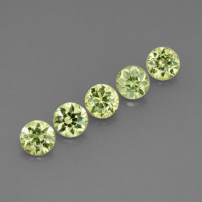  ct natürliche grüner Demantoid-Edelsteine, Rundschliff, VVS-VS