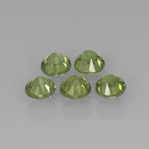 1,13 ct natürliche grüner Demantoid-Edelsteine, Rundschliff, VVS-VS