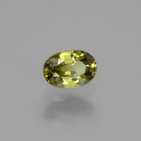 0,64 ctw natürlicher grüner Demantoid, Oval Schliff, VVS-VS