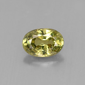 0,66 ctw natürlicher grüner Demantoid, Oval Schliff, VVS-VS