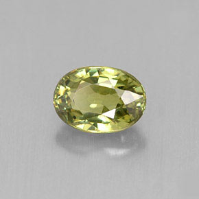 0,70 ctw natürlicher grüner Demantoid, Oval Schliff, VVS-VS