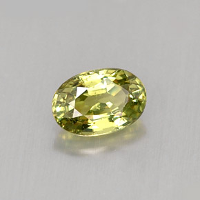 0,65 ctw natürlicher grüner Demantoid, Oval Schliff, VVS-VS