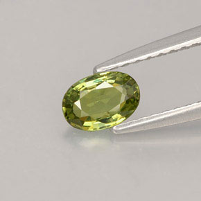 0,45 ctw natürlicher grüner Demantoid, Oval Schliff, VVS-VS