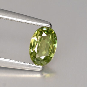 0,42 ctw natürlicher grüner Demantoid, Oval Schliff, VVS-VS