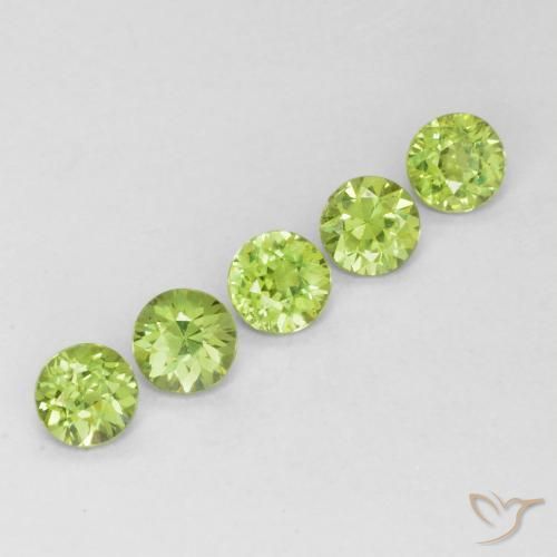 1.43 ct natürliche Leichtes lebendiges Grün Demantoider Granat-Edelsteine, Runden, VS-SI