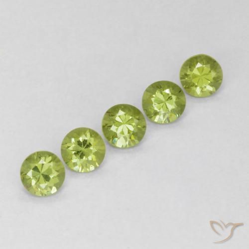 0.83 ct natürliche Lebendiges Gelbgrün Demantoider Granat-Edelsteine, Runden, VS