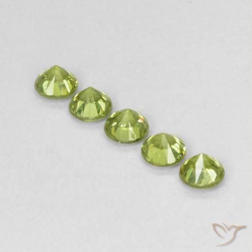 0.83 ct natürliche Lebendiges Gelbgrün Demantoider Granat-Edelsteine, Runden, VS