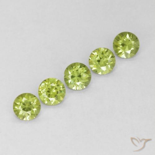 0.79 ct natürliche Lebendiges grün Demantoider Granat-Edelsteine, Runden, VS
