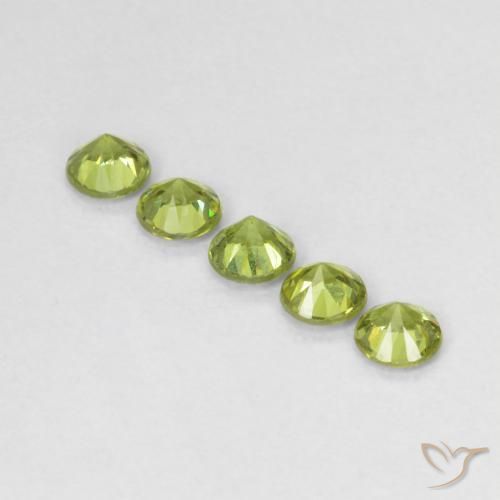 0.79 ct natürliche Lebendiges grün Demantoider Granat-Edelsteine, Runden, VS