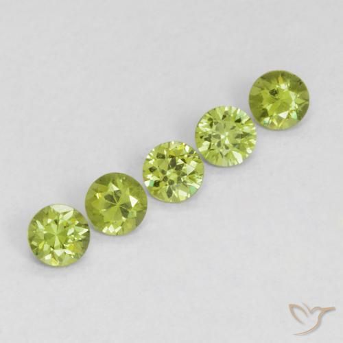 0.80 ct natürliche Lebendiges grün Demantoider Granat-Edelsteine, Runden, VS