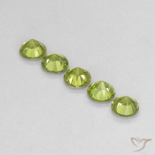 0.80 ct natürliche Lebendiges grün Demantoider Granat-Edelsteine, Runden, VS