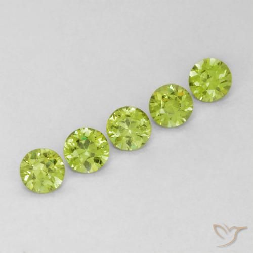 0.73 ct natürliche Lebendiges grün Demantoider Granat-Edelsteine, Runden, VS