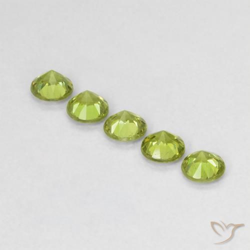 0.73 ct natürliche Lebendiges grün Demantoider Granat-Edelsteine, Runden, VS