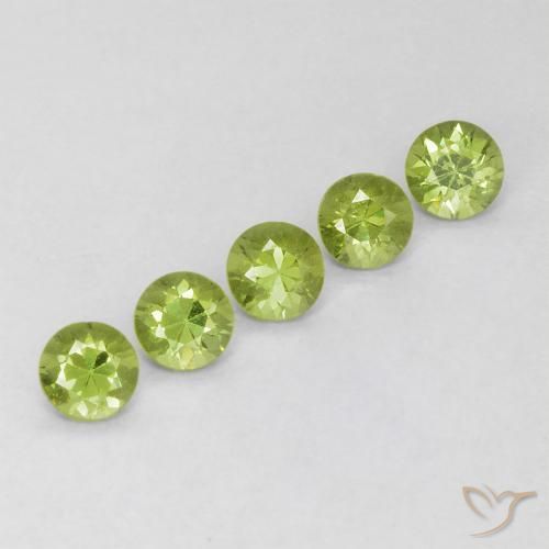 0.78 ct natürliche Mittelgrün Demantoider Granat-Edelsteine, Runden, VS