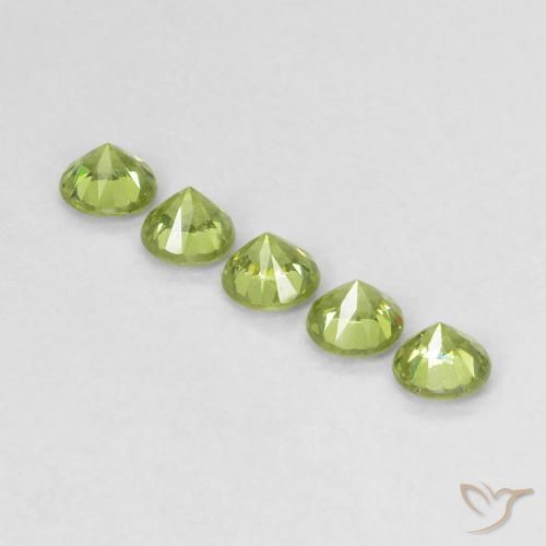 0.78 ct natürliche Mittelgrün Demantoider Granat-Edelsteine, Runden, VS