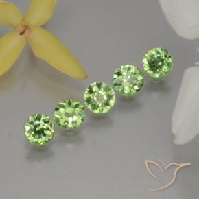 1.44 ct natürliche Warmes Grün Demantoider Granat-Edelsteine, Runden, VS-SI