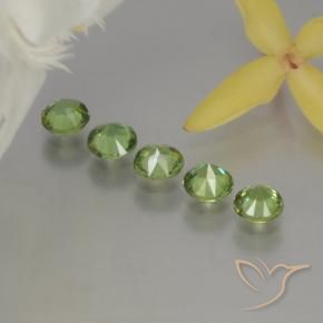 1.44 ct natürliche Warmes Grün Demantoider Granat-Edelsteine, Runden, VS-SI