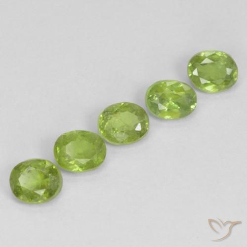 1.33 ct natürliche Lebendiges grün Demantoider Granat-Edelsteine, Oval, VS-SI