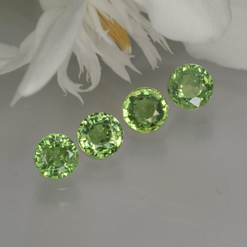 1,52 ct natürliche grüner Demantoid-Edelsteine, Rundschliff, VS