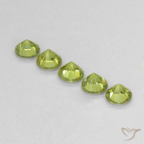 0.80 ct natürliche Mittelgrün Demantoider Granat-Edelsteine, Runden, VVS-VS