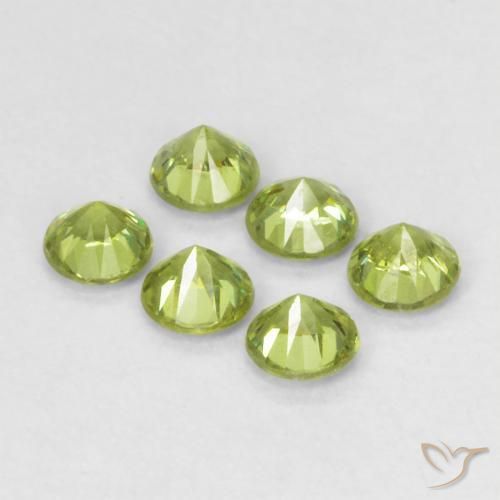 0.96 ct natürliche Mittelgrün Demantoider Granat-Edelsteine, Runden, VVS-VS