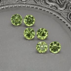 1,40 ct natürliche grüner Demantoid-Edelsteine, Rundschliff, VVS-VS