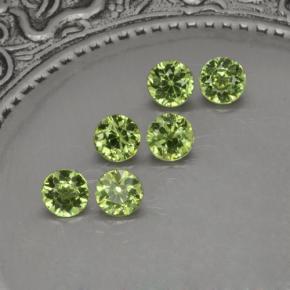 1,40 ct natürliche grüner Demantoid-Edelsteine, Rundschliff, VVS-VS