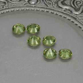 1,40 ct natürliche grüner Demantoid-Edelsteine, Rundschliff, VVS-VS