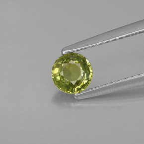 0,61 ctw natürlicher grüner Demantoid, Rundschliff, VVS-VS