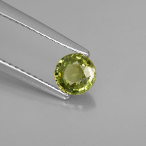 0,61 ctw natürlicher grüner Demantoid, Rundschliff, VVS-VS
