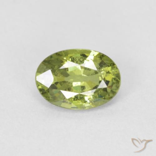 0.59ct Natürlicher Olivgrün Demantoider Granat, Oval, VS-SI