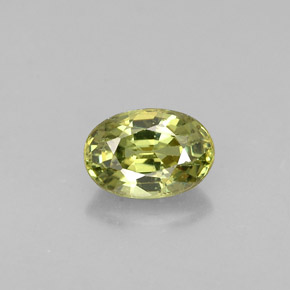 0,63 ctw natürlicher grüner Demantoid, Oval Schliff, VVS-VS
