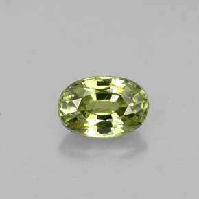 0,67 ctw natürlicher grüner Demantoid, Oval Schliff, VVS-VS