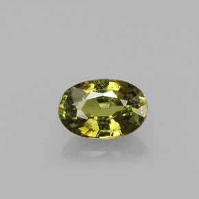 0,65 ctw natürlicher gelber Demantoid, Oval Schliff, VS-SI