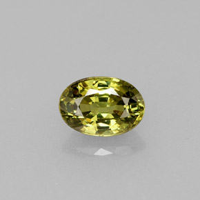 0,65 ctw natürlicher grüner Demantoid, Oval Schliff, VVS-VS