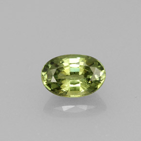 0,71 ctw natürlicher grüner Demantoid, Oval Schliff, VVS-VS