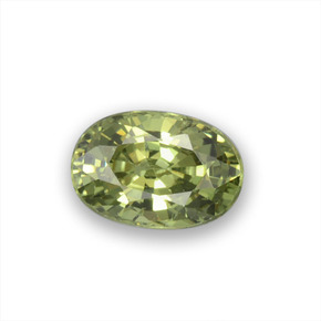0,64 ctw natürlicher grüner Demantoid, Oval Schliff, VVS-VS