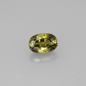 0,77 ctw natürlicher gelber Demantoid, Oval Schliff, VVS-VS