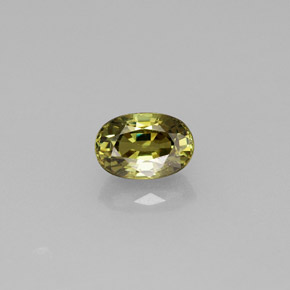 0,77 ctw natürlicher gelber Demantoid, Oval Schliff, VVS-VS