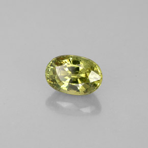 0,75 ctw natürlicher grüner Demantoid, Oval Schliff, VVS-VS